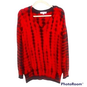 Vince Camuto Red Tye Dye Sweater size Large